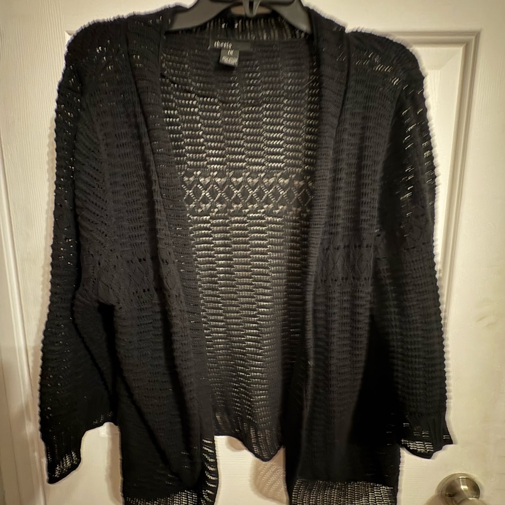 Thesis Black Open-Knit Cardigan‎